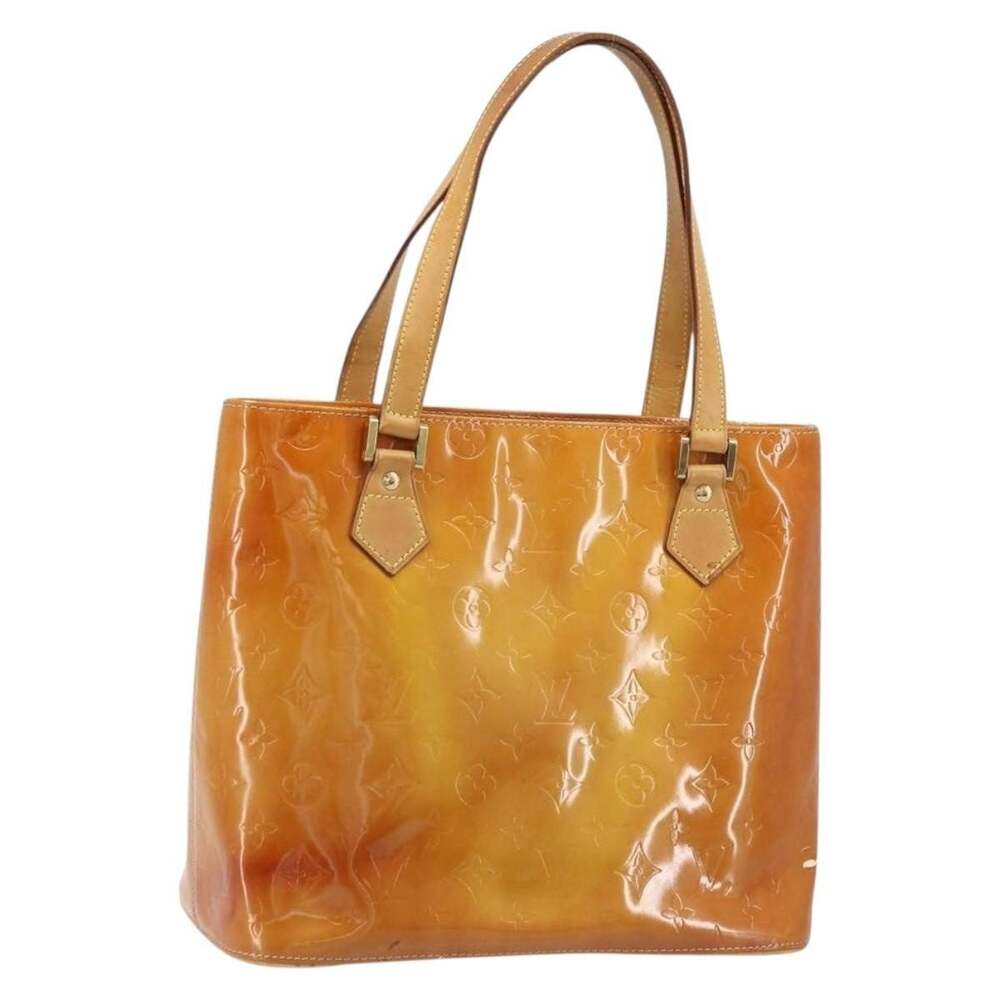 Louis Vuitton Monogram Vernis Houston Handbag Beige